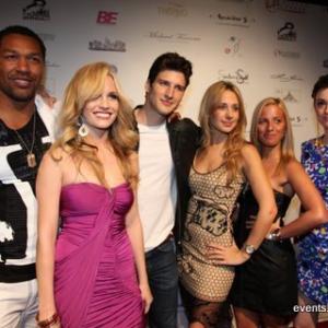 Jennifer O'Brien with Parker Young, Valerie Mya and Olivia Hardt promoting Gravity Hill