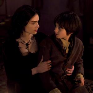 Still of Janet Montgomery and Oliver Bell in Salem (2014)
