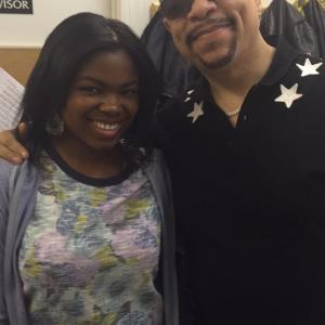 IceT and Kyanna Simone Simpson Laura on set at Law and Order SVU Season 16 Finale