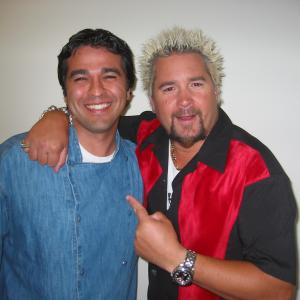 With Guy Fieri on the set of The Ultimate Recipe Showdown