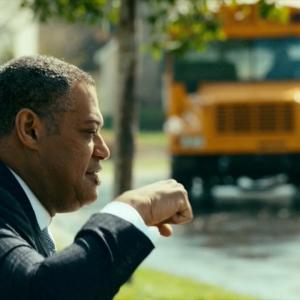 (from left) Laurence Fishburne and Christian Ganiere - Tele 2 - HBO Being Frank off to school