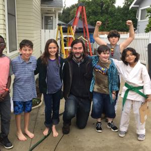 Good Kids film set with director Chris McCoy and cast Los Angeles