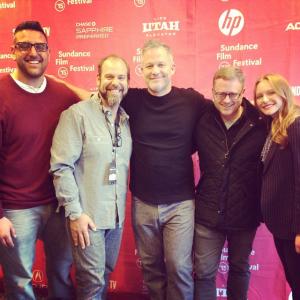 Marci with Director, Gordy Hoffman, DP, Kris Kachikis, Editor, Brian Scofield, and Producer, Jason Lombardo at Sundance.