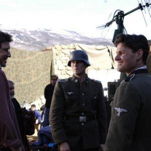 David Flores Directs Corin Nemec and James Pomichter on the set of, 