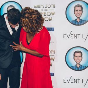 Andrew Nielson and Tony Award Winner Jennifer Holliday share a private moment after their performances in concert at NBC's Rainbow Room.