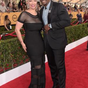 Terry Crews and Rebecca Crews at event of The 21st Annual Screen Actors Guild Awards 2015