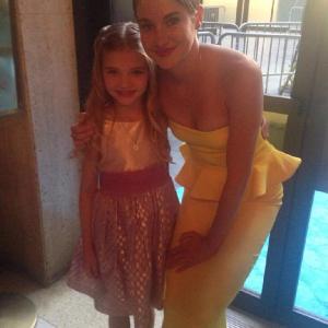 Sophie with Shailene Woodley at the premiere of The Fault in Our Stars