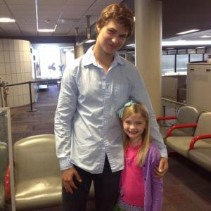 SOPHIE ON SET WITH ANSEL ELGORT. THE FAULT IN OUR STARS.
