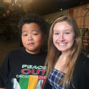 On set with Hudson Yang on Fresh Off the Boat!