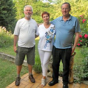 With Colum Hayward and Dave Patrick of the WEL, at Jeanne's home in June 2012