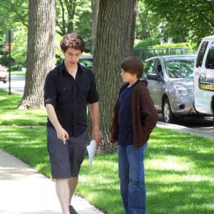 Jacob M Williams working with director Sam Shapson in the short film, 