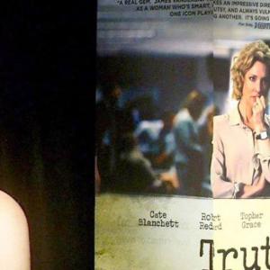 Hélène Cardona Interviewing Robert Redford for TRUTH. Warner Bros. still.