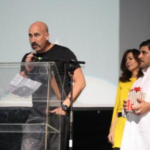 Receiving the Award as Best Doc Film in the Panama Film Festival 2013