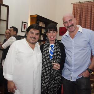 With Geraldine Chaplin and Fabian Matus (on the left) in the Panama International Film Festival.