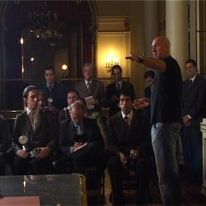 Directing a scene of Projekt Huemul The Fourth Reich in Argentina in the Pink House Presidential House of Argentina