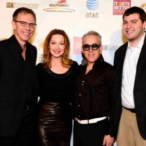 'It Gets Better' Premiere with Actors Sharon Lawrence and David Dean Bottrell, and Producer Andrew Carlberg (far right) at the Wilshire Ebell Theater.