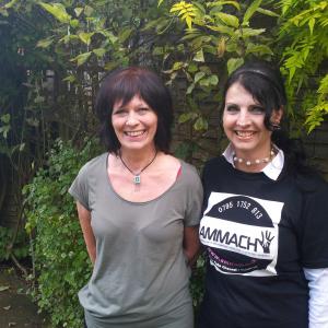 AMMACH witness Marie Kayali, with project founder Joanne Summerscales in Sept 2011, before her interview testimony to the project of her multiple abduction experinces. Videographer, Director, producer and editor, Miles Johnston