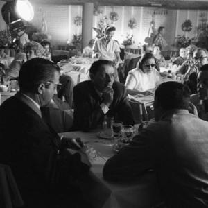 Buddy Lester, Frank Sinatra, Mack Gray and Joey Bishop at the Sands Hotel in Las Vegas