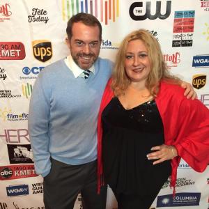 Brian Linsley with Director Leigh Stewart at The La Femme Film Festival in Beverly Hills