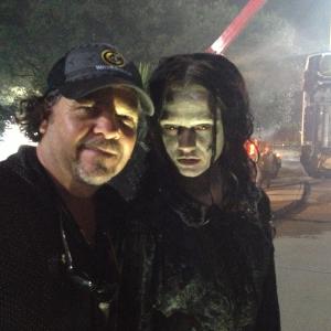 Director of Photography Peter Kowalski and myself as the Edwardian Ghost on Ravenswood