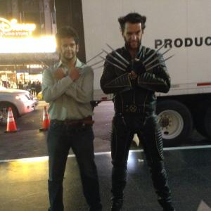 Javier B. Suarez with Wolverine on Hollywood Blvd.