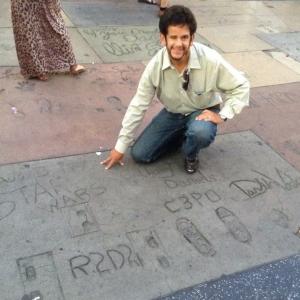 Javier B Suarez at the Hollywood walk of fame Chinese Theater