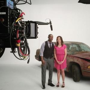 Still photo of Jermaine Rivers and Rachel Thompson in Credit Karma 