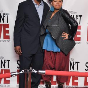 Will Adams and Stephanie StephStaa McNair the red carpet at the Sex Aint Love Premiere at the Chicago Icon Theater