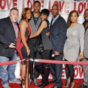 Jamie Campbell Tamika Lewis Aubrey Jillil Marquez PrincessAlicia Rule Will Adams Tiffany Monique Higginbotham and Calvin Thomas on the red carpet at the Sex Aint Love Premiere at the Chicago Icon Theater