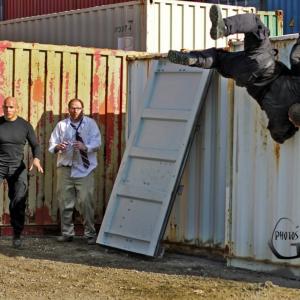 A little stunk work. Flipping off of a container for a fight scene.