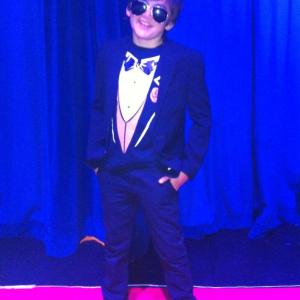 Ashton on the Red Carpet at the Pacific Talent Show as an Emcee  Performer!