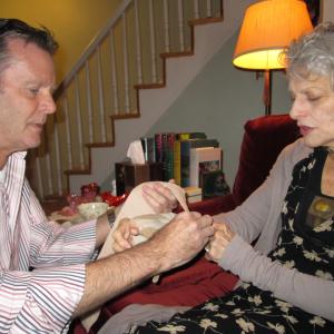 Paul Kelly and Judith Roberts on the set of My DayOctober 12 2012