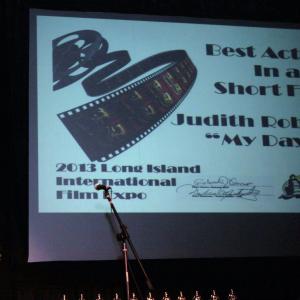 July 25, 2013--Long Island International Film Expo awards ceremony.