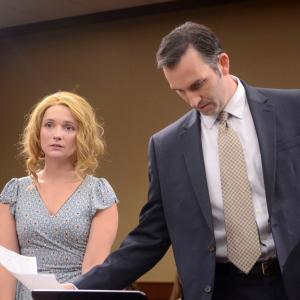 Production still of Nicole Kovacs and Kevin Sizemore in Sinking Sand
