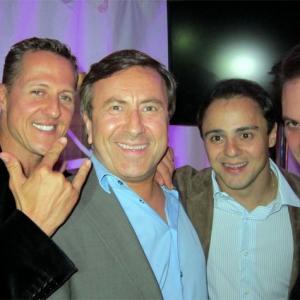 In GQ magazine 2011 with Micheal Schumacher, Daniel Buloud, Felipe Massa
