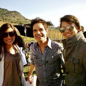 Claudia Gates Pat Monahan Bentley Gates On set of Train Drive By music video