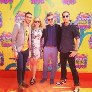 LR Jeff LE Ali Feinstein Ned Berger and Jon Frederick at the Nickelodeon Kids Choice Awards 2014