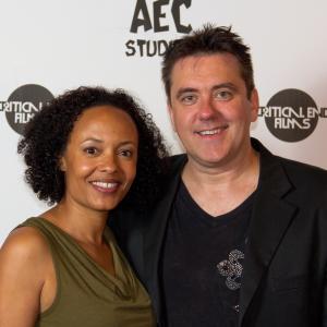 Actress Denielle Fisher Johnson and Director Brian McCulley at The Locals Premiere (2014)