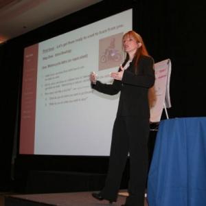 Debbra Sweet speaking at BNI International Conference