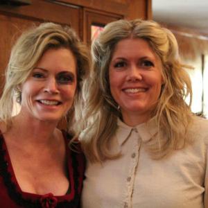 Sheree J Wilson and Michele B McGraw on the set of Jail Wagon