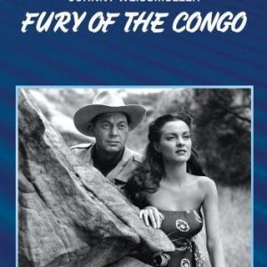 Sherry Moreland and Johnny Weissmuller in Fury of the Congo 1951