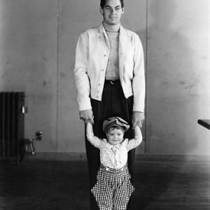 Johnny Weissmuller with George Spanky McFarland Circa 1932 MGM