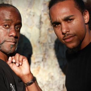 Cain & Eric Gerrod: producers on the photo shoot & video set at Johnny Carson Park in Burbank
