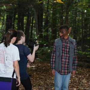 Laura Gray assisting Morgana McKenzie on a shoot for We All Go the Same with Connor Adsett as The Wolf