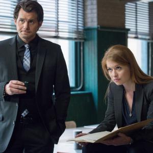 Still of Kristoffer Polaha and Genevieve Angelson in Backstrom 2015