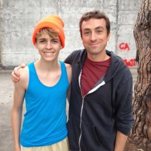 Matt with Matthew Knudsen on the set of TAG short film at UCLA