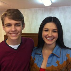 Matt Mitchell and Katherine Murdoch on the set of The Ultimate Life