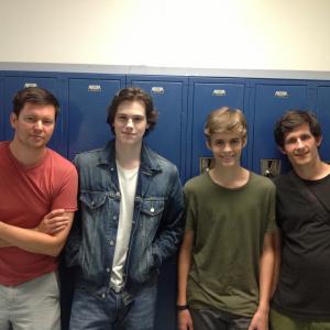 On the set of Locker 212 with Director Matt Nunn, Jacob Leinbach, and writer Josh Barkey