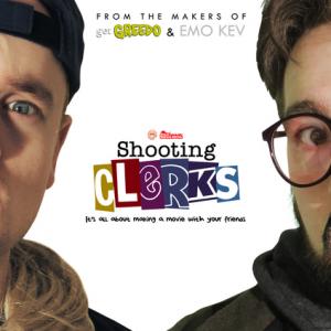 Bain as Jason Mewes in promo poster for Shooting Clerks.