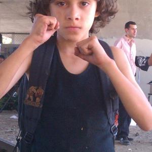 On the set of the feature Film CounterPunch as the lead role of Young Emilio (August 2012)